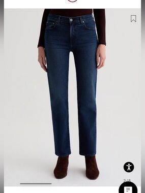 NWT $235 AG Adriano Goldschmied Brinley Jean Mid-Rise Straight 28